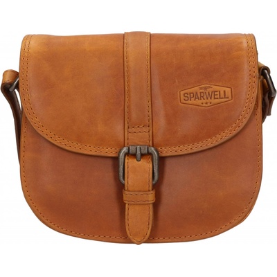 Dámská kožená crossbody kabelka Sparwell Kamile koňak