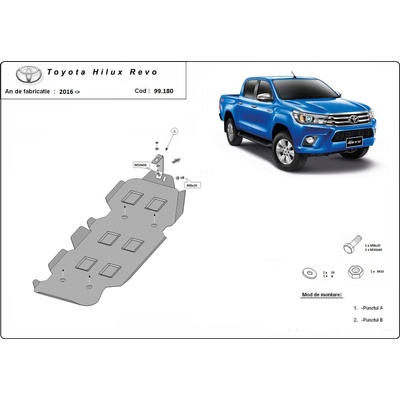 Scut Motor - Румъния Метална кора под резервоар toyota hilux от 2005 (n70) (73949)