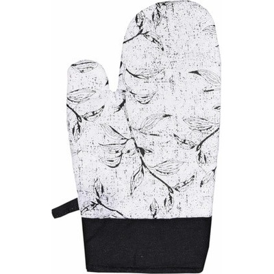 Frobyt Kuchyňská chňapka LEAF ČERNÁ lístky 28 x 18 cm