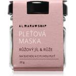 Almara Soap Face Pink Clay & Rose успокояваща маска за лице за много суха и чувствителна кожа 20 гр