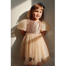 Šaty tylové s nabíranými rukávy MEI Smoke Gray Konges Slojd