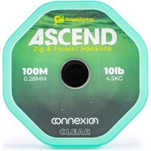 Ridge Monkey Ascend Zig Floater Hooklink clear 100 m 0.28 mm 10 lb