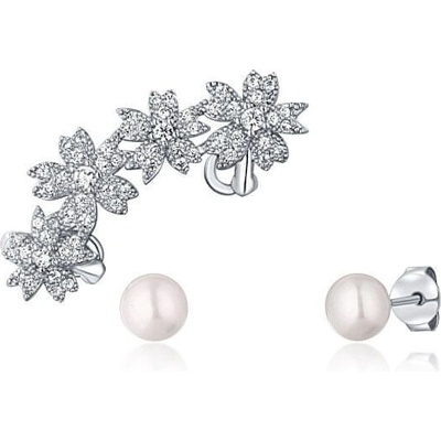JwL Luxury Pearls Nádherný set perlových náušníc záušnice kôstková náušnice JL0781