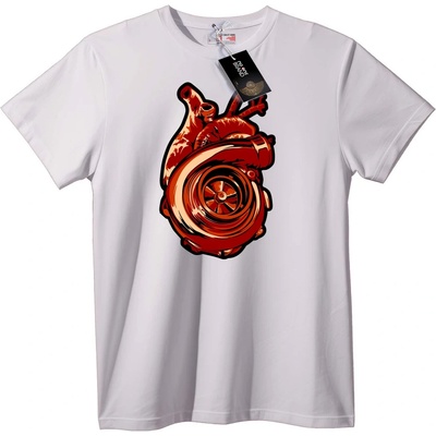 NOONEBRAND Тениска Сърце турбо - XS, White