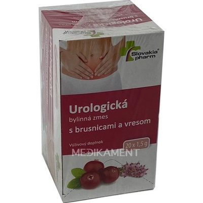 Slovakiapharm Urologický čaj s brusnicami a vresom 20 x 1,5 g