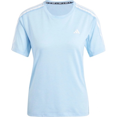 adidas Дамска тениска Adidas Own The Run Three-Stripe T-Shirt Womens - Blue/White