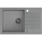 Quadron Вградена мивка Quadron Pop Peter 111, сива, композитна, 78x50 см (HCQP7850SZK) Мивка за вграждане