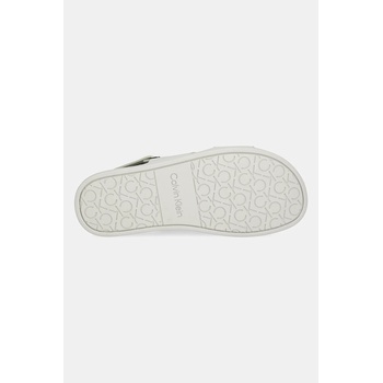 Calvin Klein Кожени сандали Calvin Klein FLAT ADJ SANDAL EYELET (HW0HW02488)