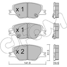Sada brzdových destiček, kotoučová brzda CIFAM 822-1177-0