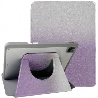 Блестящ въртящ се 360° калъф с място за Apple Pencil за iPad Air 4 (2020) / Air 5 (2022) / Pro 11" (2018-2022) - лилаво (70552)