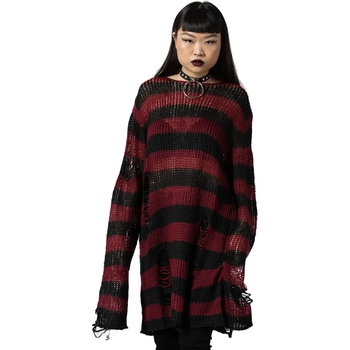 Image 1 of KILLSTAR пуловер унисекс KILLSTAR - Dahlia плетиво - Черно/Вино - KSRA005937