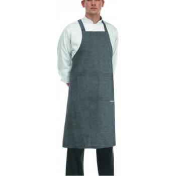 Egochef zástěra ke krku s kapsou Šedá 85x90 ​​cm E-6116067C