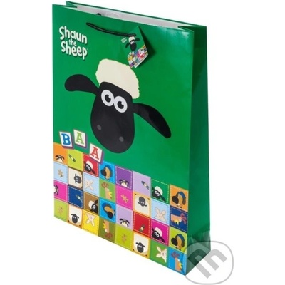 Ovečka Shaun, dárková taška, jumbo 7 - zelená