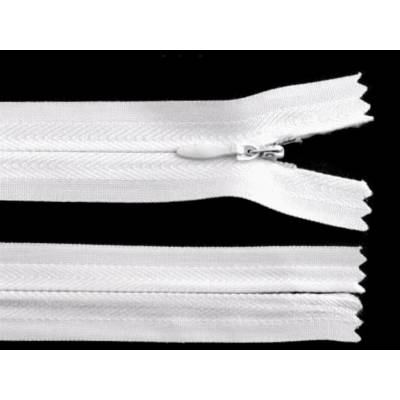 Zips špirálový skrytý 3 mm dĺžka 60 cm farba 101 biela