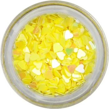 Lion Cosmetics Ozdobné konfety žlté srdiečka