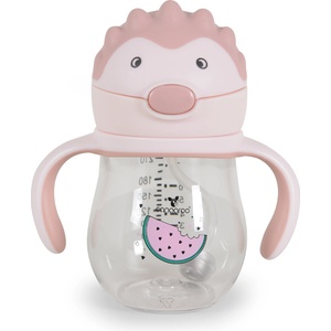 Moni Чаша със сламка 250ml Brillo розов A0033 (110044)