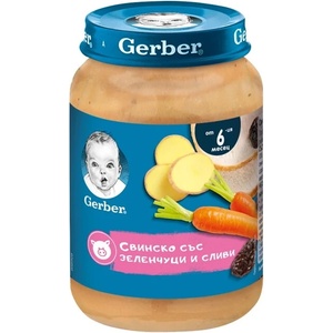 Gerber Свинско със Сушени Сливи 7+ м. 190г