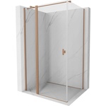 Mexen Mist T отваряща се душ кабинa 95 x 110 см, прозрачна, четкан мед - 8A4T-095-110-65-00 (8A4T-095-110-65-00)