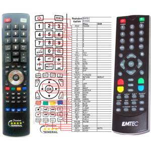 GENERAL EMTEC MOVIE CUBE N150H - съвместимо дистанционно управление на марката General (MOVIE CUBE N150H) Дистанционно