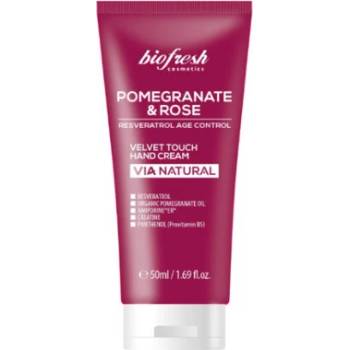 Image 1 of Biofresh Cosmetics Via Natural - Кадифен крем за ръце с роза и нар