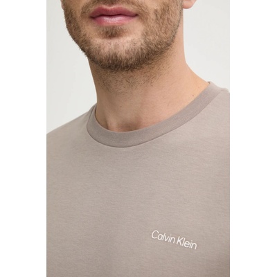 Calvin Klein Памучна тениска Calvin Klein в бежово с изчистен дизайн K10K109894 (K10K109894)