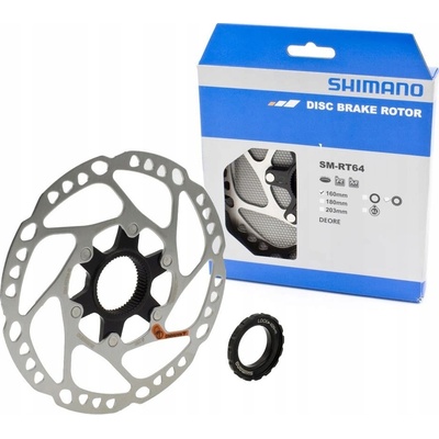 Shimano RT64 160mm Center lock 160 mm strieborná