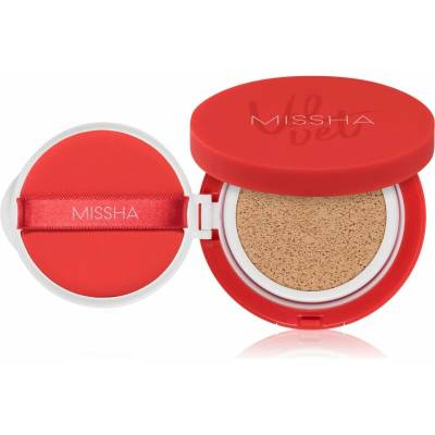 Missha Velvet Finish Cushion dlouhotrvající make-up v houbičce SPF50+ 21 neutral light beige 15 g