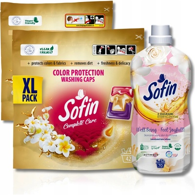 Sofin Kapsle na Praní Barevného Prádla 66 PD + aviváž 1,4 l + Dárek