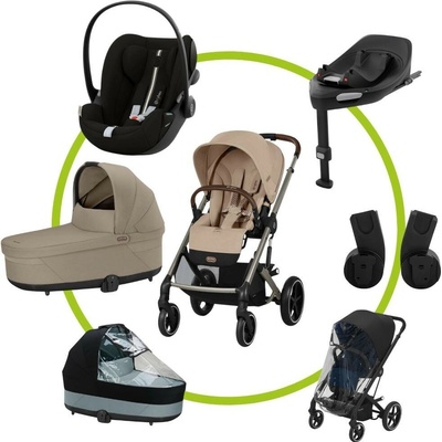 CYBEX kombinovaný Balios S Lux Almond Beige Gold s autosedačkou a doplnkami 2024