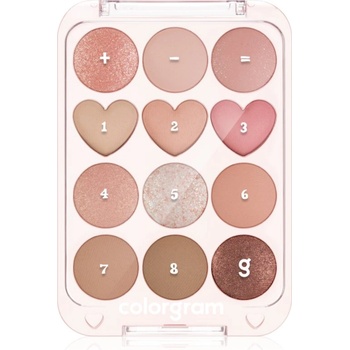 Colorgram Pin Point Eyeshadow Palette палитра сенки за очи за перфектен външен вид цвят 01 Peach+Coral 9.9 гр