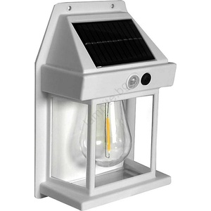 GREENLUX Led соларен стенен фенер с сензор lanter led/1w/3, 7v ip44 бял (gxso025)