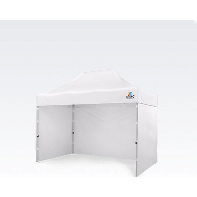 BRIMO Stan na Predaj 2 x 3 m SUPER Oceľ s 3 stenami Biela