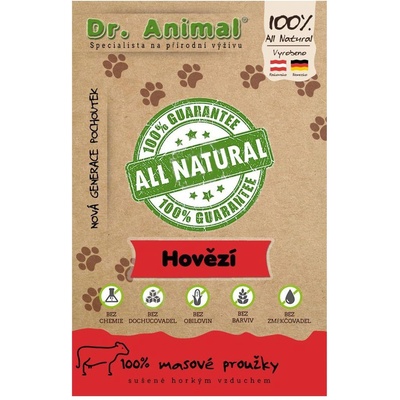 Dr. Animal 100 % говежди месни ленти 80 г