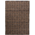 Flair Rugs Черен/естествен ръчно изработен килим със смес от юта 160x230 cm Meander Jute - Flair Rugs (503119380242)