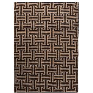 Flair Rugs Черен/естествен ръчно изработен килим със смес от юта 160x230 cm Meander Jute - Flair Rugs (503119380242)