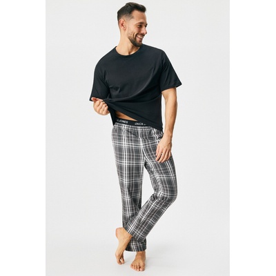 Jack & jones Памучна пижама JACK AND JONES JACLuca дълга (12266993_pyz)