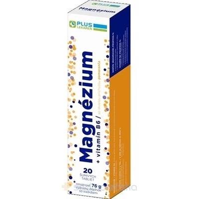 Plus Lekáreň Magnézium + vitamín B6 pomaranč 20 šumivých tabliet