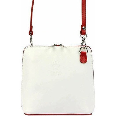 Barberinis dámska kožená kabelka 1702 White and Red Crossbody Purse