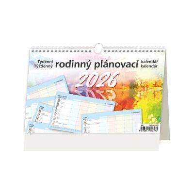 Týdenní rodinný plánovací stolní 2026
