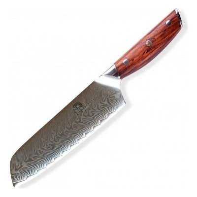 Dellinger Rose Wood Damascus nůž Santoku 7" 175 mm