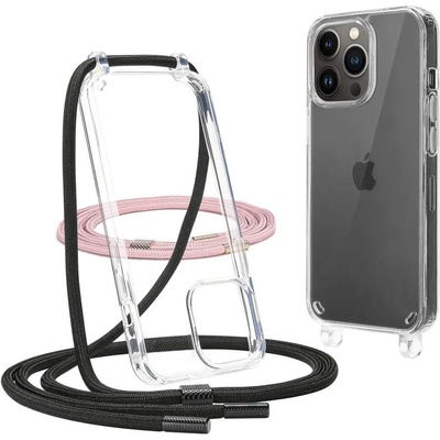 Tech-Protect Flexair Chain Hybrid Case - хибриден удароустойчив кейс с връзка за носене за iPhone 13 Pro (прозрачен)