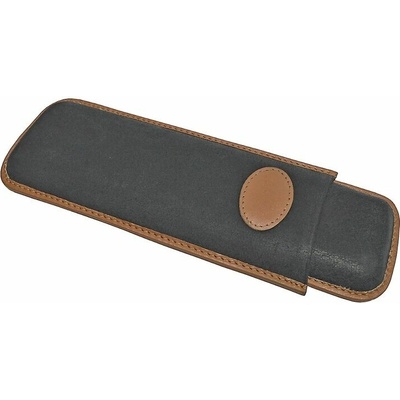 Vpkcz pouzdro na 2 doutníky Etue Double Corona černohnědé kožené