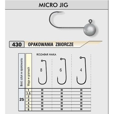 Kamatsu Jigová hlava MICRO vel.6 2g