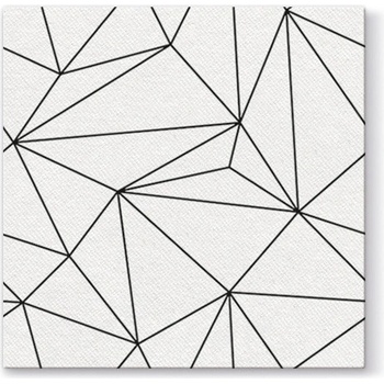 PAW servítky L Geometric Lines White 40x40cm