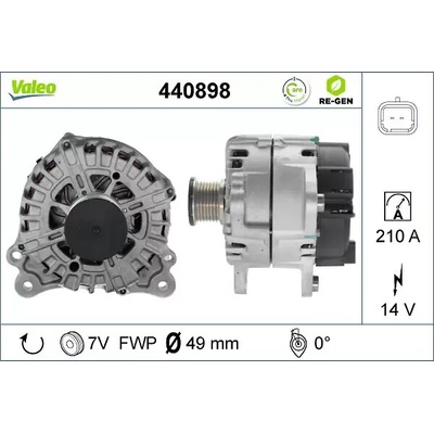 VALEO Alternátor VALEO RE-GEN REMANUFACTURED VA 440898