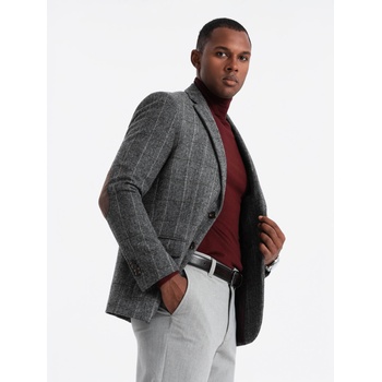 Ombre Clothing Елегантно мъжко структурирано плетено яке Ombre Clothing Ombre Clothing | Siv | МЪЖЕ | S