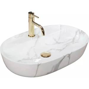 Rea Aura 61 cm shiny white marble (5902557377466)