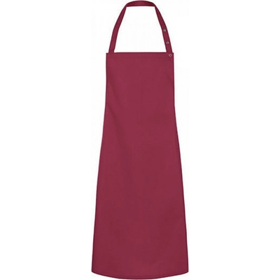 Karlowsky Zástěra Santorini s nastavitelným páskem laclu s druky 215 g/m bordo KY072