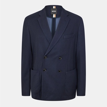 Image 1 of Boss Яке Boss Men's Hanry Double-Breasted Tailored Fit Formal Jacket - Dark Blue