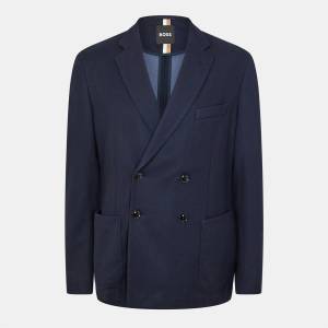 Boss Яке Boss Men's Hanry Double-Breasted Tailored Fit Formal Jacket - Dark Blue